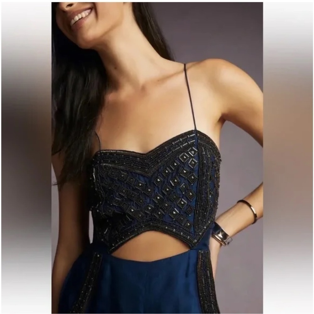 Anthropologie Pinnacle by Shruti Sancheti Embroidered Jumpsuit Romper Jumper, S